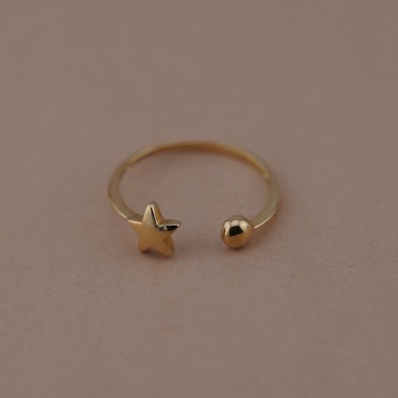 14k Solid Gold Star RingBirthday GiftEveryday JewelryMinimal Jewelry